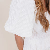 Kennedy Waffle Texture White Dress