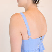 Alessandra Ruffle Skirt Set in Blue