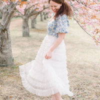 Coco White Pearl Skirt