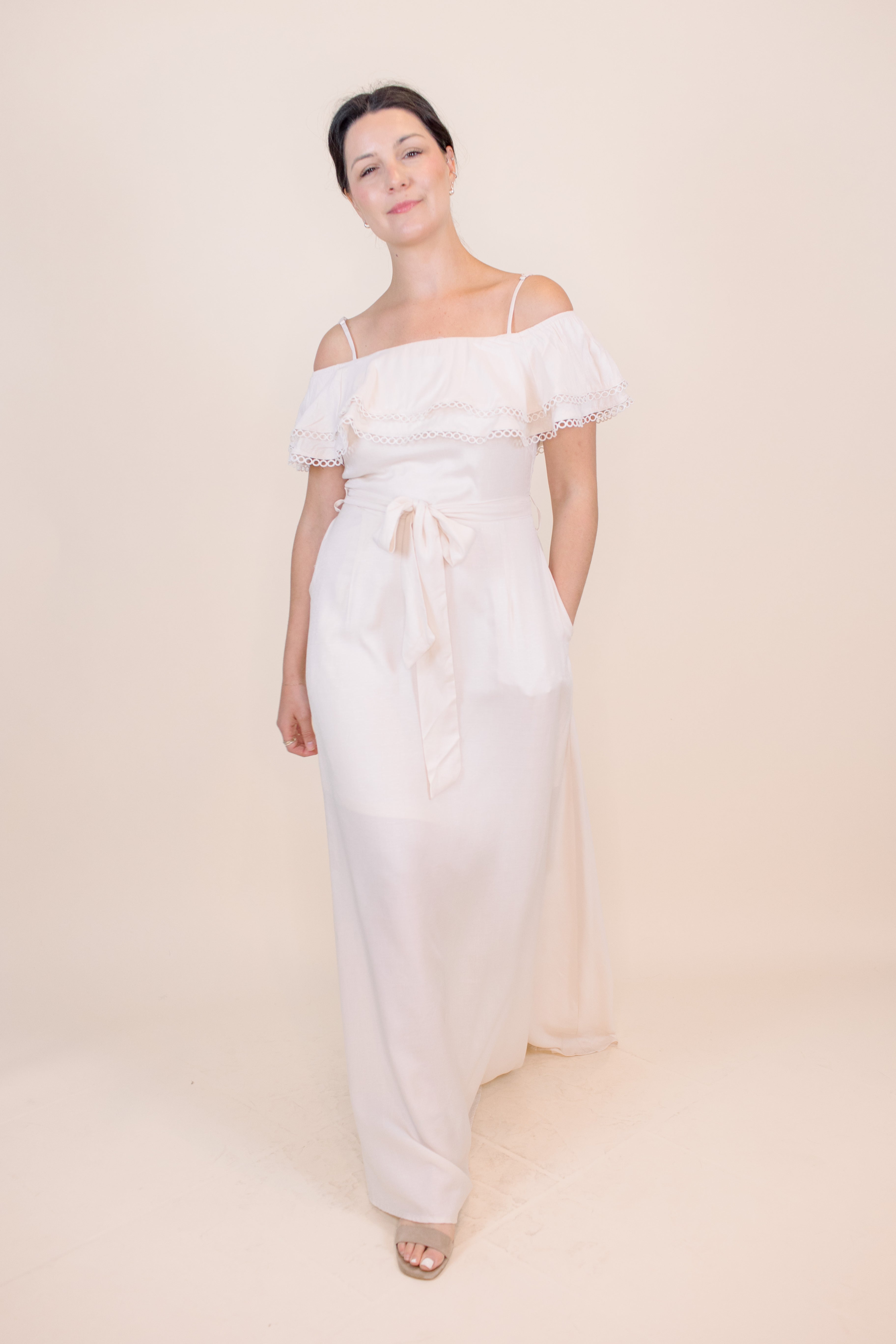 Meadows Maxi Dress Cream – Love, Odette