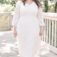 Flora Embroidered Smocked Midi Dress