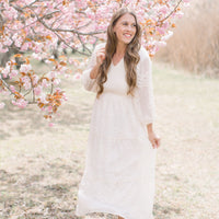 Flora Embroidered Smocked Midi Dress