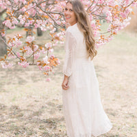 Flora Embroidered Smocked Midi Dress