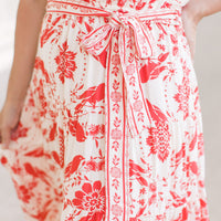 Kehlani Red Multi Halter Dress