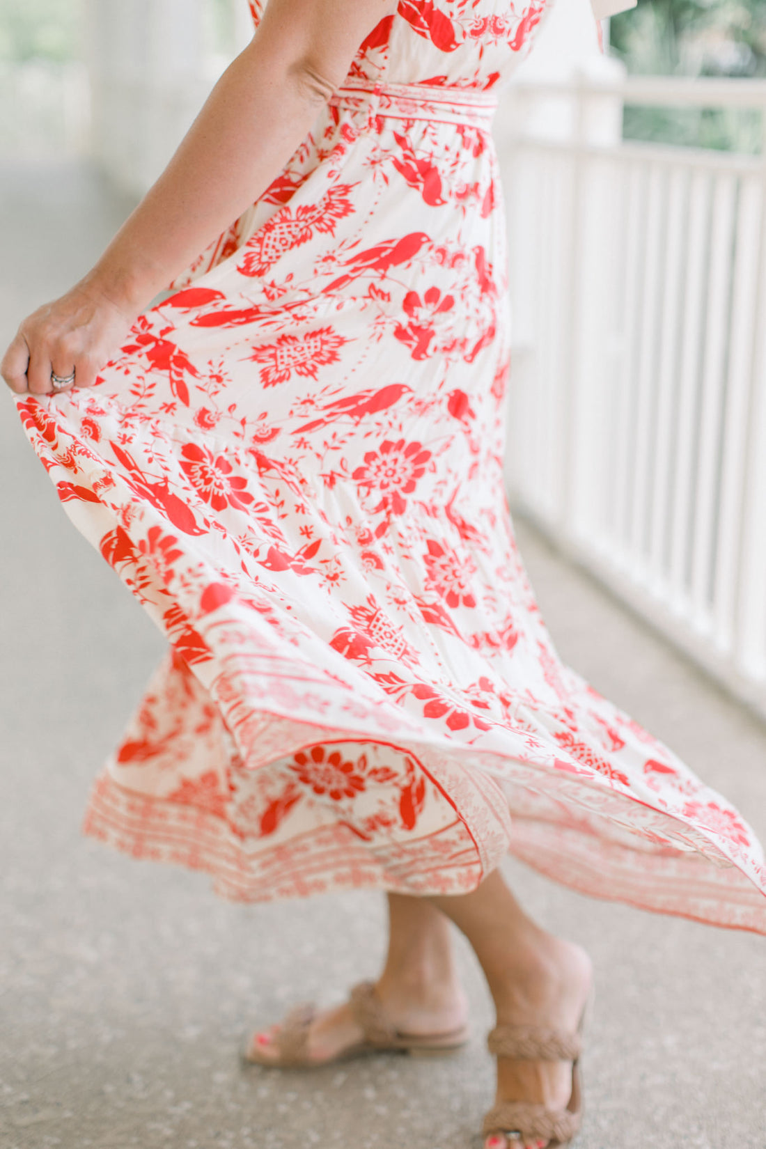 Kehlani Red Multi Halter Dress