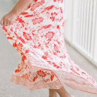 Kehlani Red Multi Halter Dress