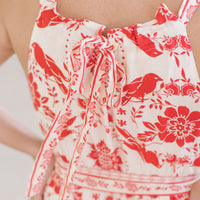 Kehlani Red Multi Halter Dress