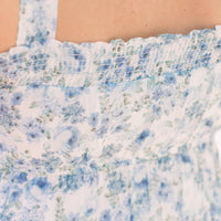 Liana Blue Floral Tiered Dress
