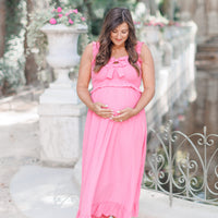 Melody Smocked Pink Bow Dress