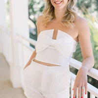 Monaco White Bow Top