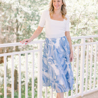 White Square Neck Top
