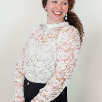 Mira Cream Lace Top