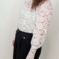 Mira Cream Lace Top
