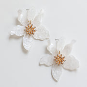 Romantic White Flower Earrings