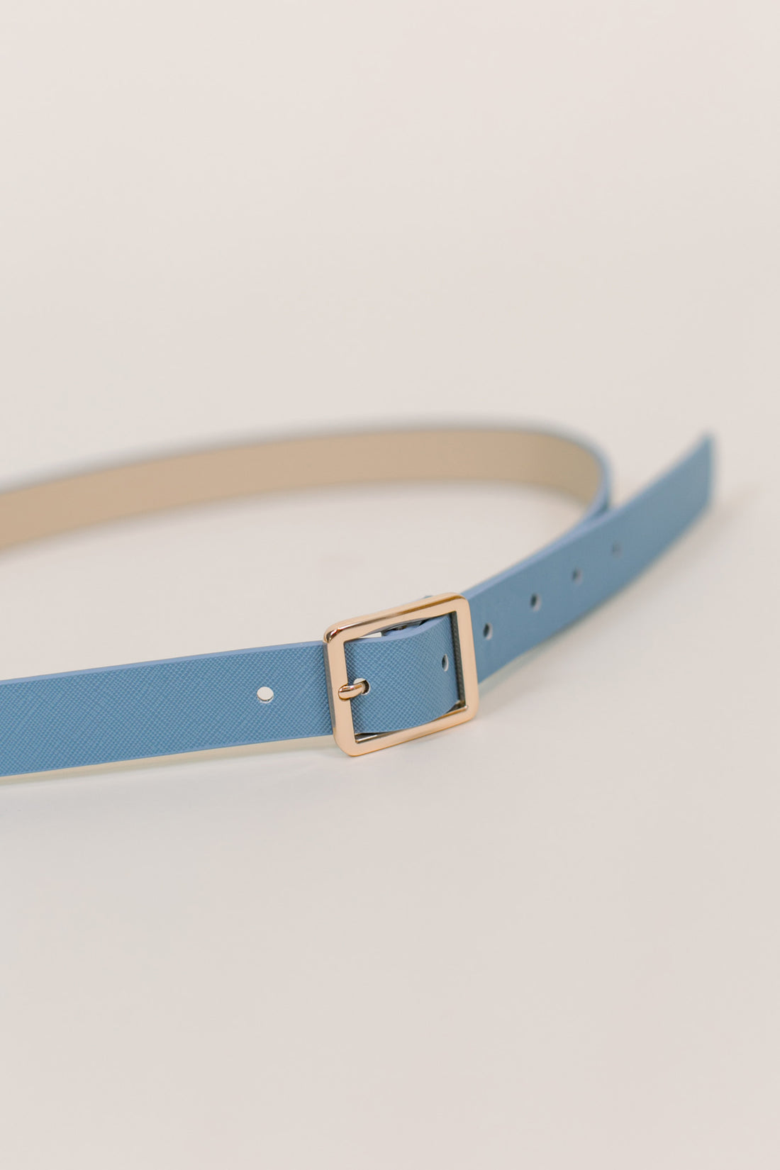 Blue Belt with Gold Buckle