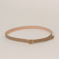 Taupe Faux Leather Belt