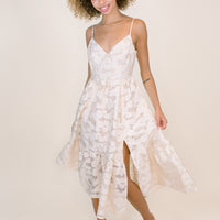 Adeline Cream Textured Dress