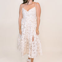 Adeline Cream Textured Dress
