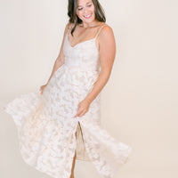 Adeline Cream Textured Dress