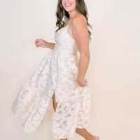 Adeline Cream Textured Dress