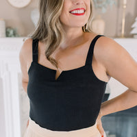 Alexis Ribbed V-Cut Bodysuit