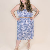 August Floral Watercolor Dress