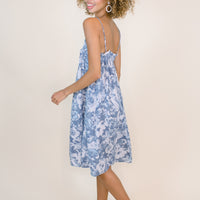 August Floral Watercolor Dress