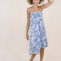 August Floral Watercolor Dress