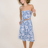 August Floral Watercolor Dress