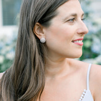 Bella Pearl Circle Earrings