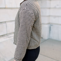 Bray Houndstooth Bomber Jacket