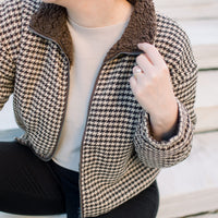 Bray Houndstooth Bomber Jacket