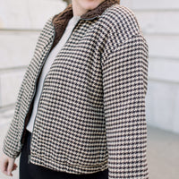 Bray Houndstooth Bomber Jacket