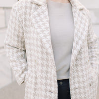 Cambridge Houndstooth Long Coat