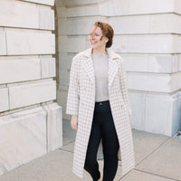 Cambridge Houndstooth Long Coat