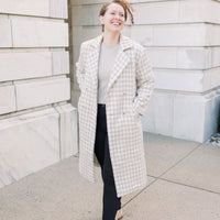 Cambridge Houndstooth Long Coat