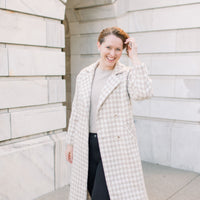 Cambridge Houndstooth Long Coat