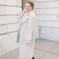 Cambridge Houndstooth Long Coat