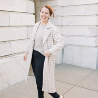 Cambridge Houndstooth Long Coat
