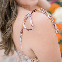 Caramel Floral Patchwork Dress
