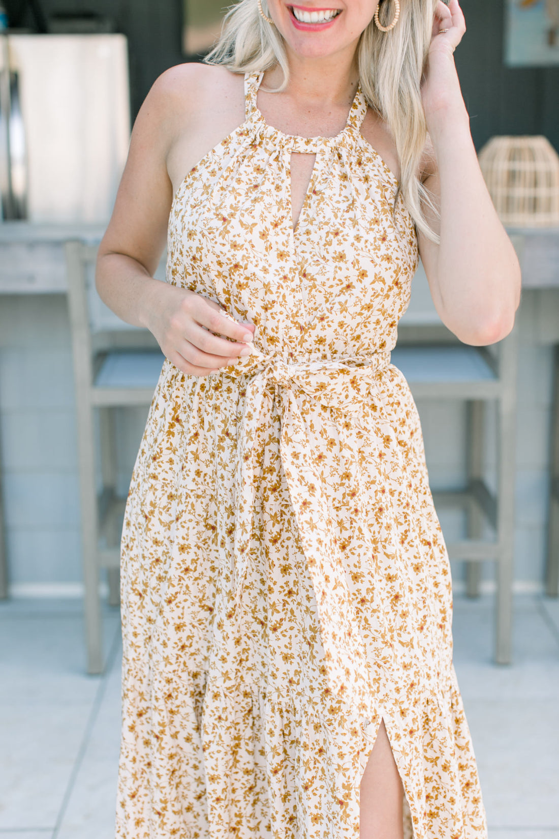 Celine Halter Maxi Dress