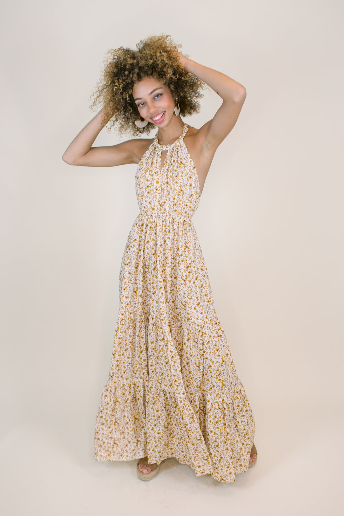 Celine Halter Maxi Dress