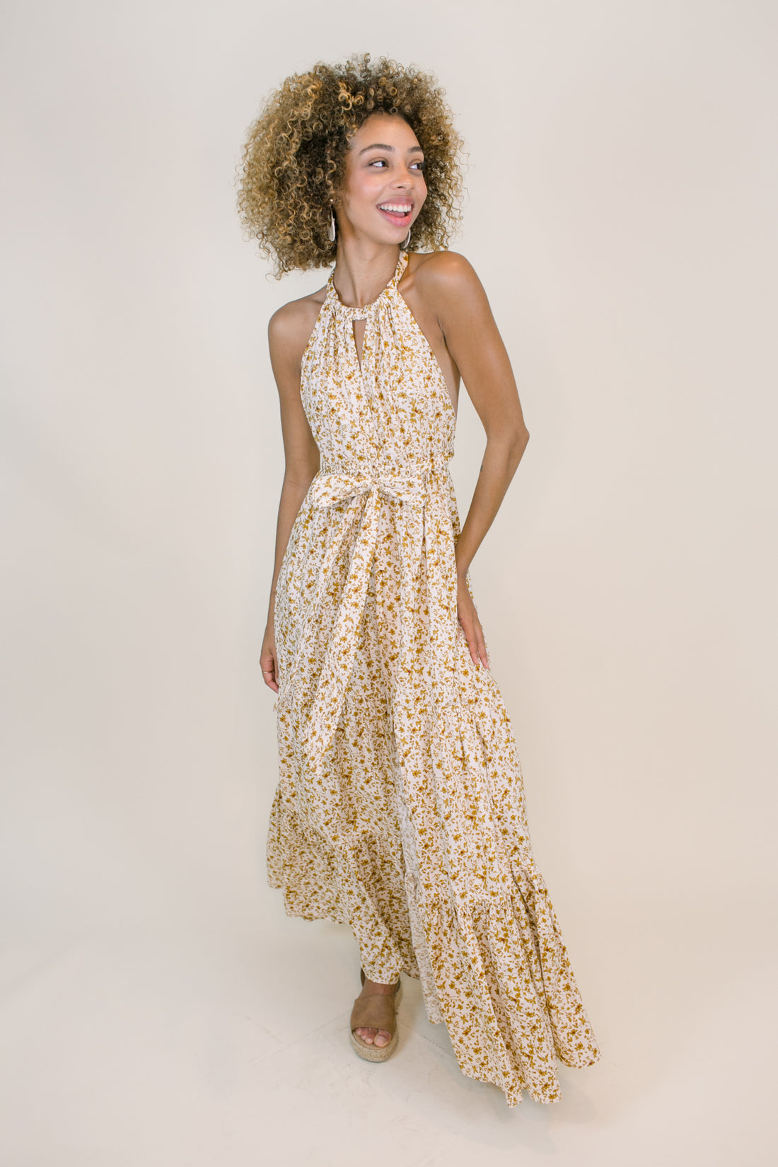 Celine Halter Maxi Dress