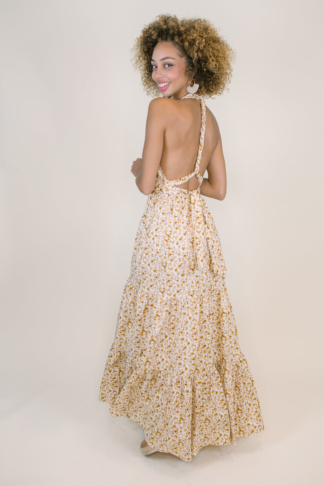 Celine Halter Maxi Dress