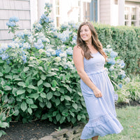 Cora Midi Dress in Blue