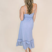 Cora Midi Dress in Blue