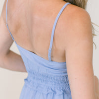 Cora Midi Dress in Blue