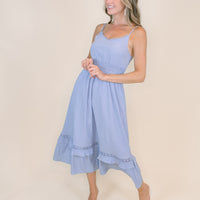 Cora Midi Dress in Blue
