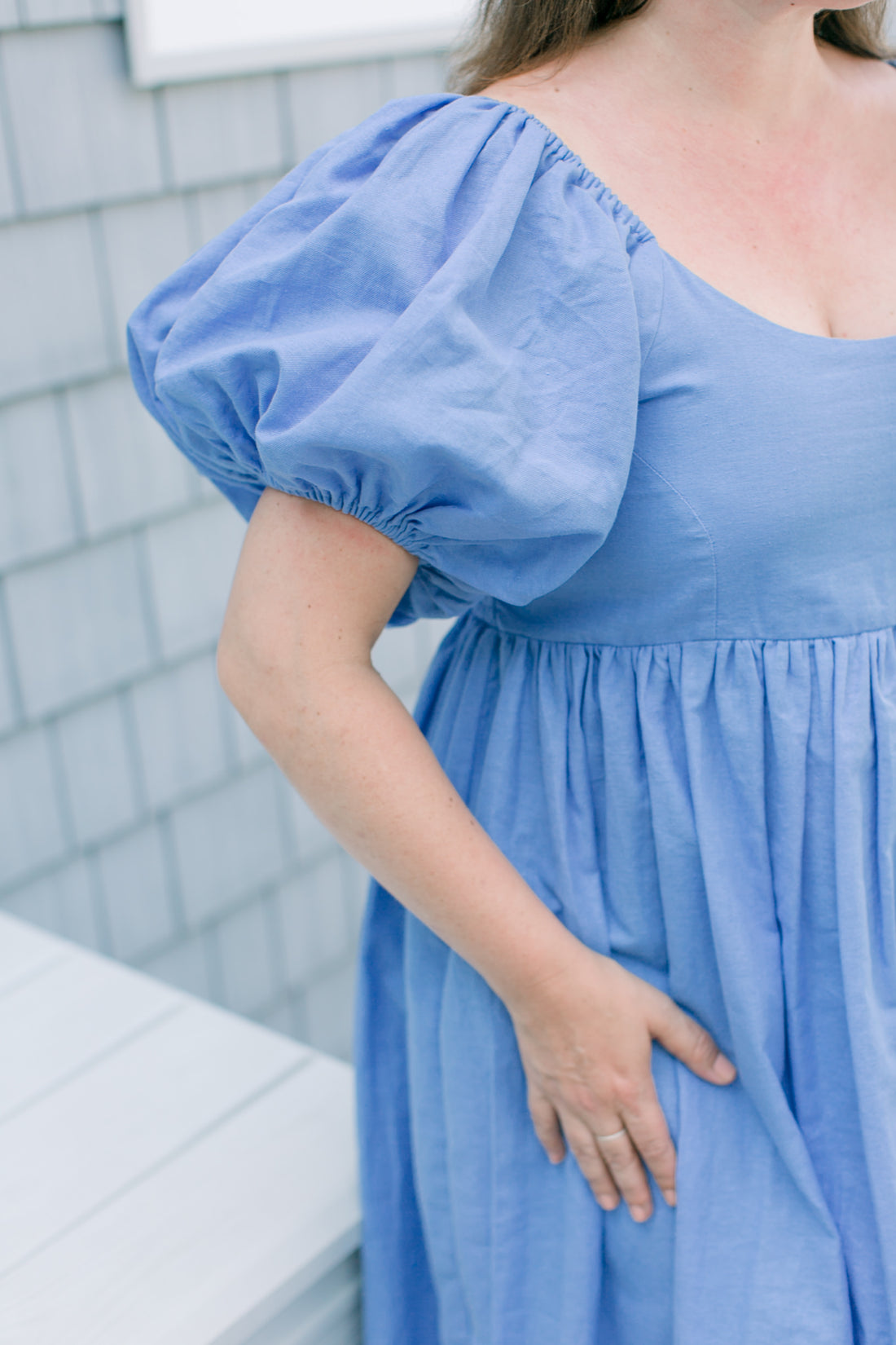 Daphne Puff Sleeve Midi Dress