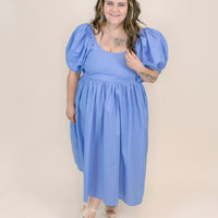Daphne Puff Sleeve Midi Dress